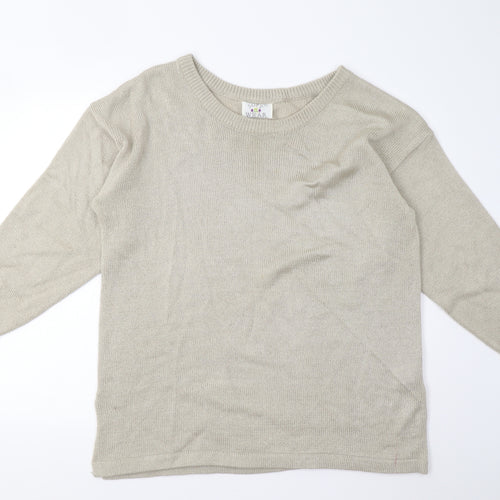 Soft Wear Womens Beige  Knit Pullover Jumper One Size