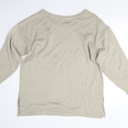 Soft Wear Womens Beige  Knit Pullover Jumper One Size