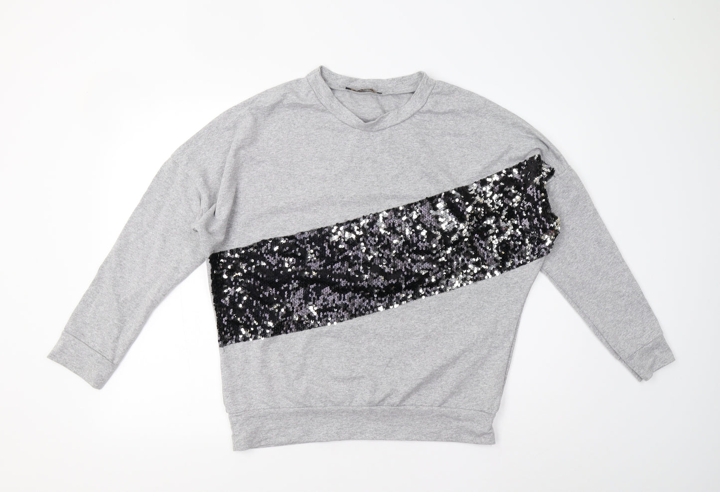 Misspap Womens Grey   Pullover Sweatshirt Size M