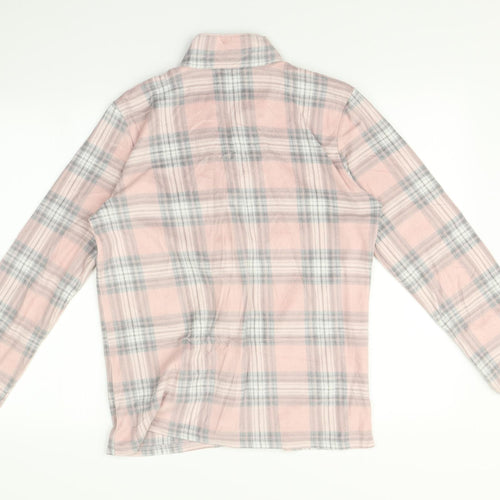 Marks and Spencer Womens Pink Check   Pyjama Top Size 12