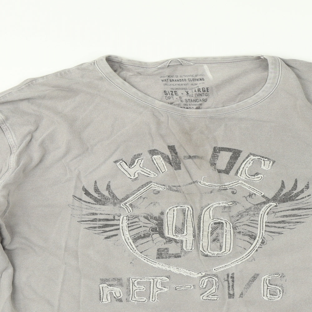NEXT Mens Grey    T-Shirt Size XL