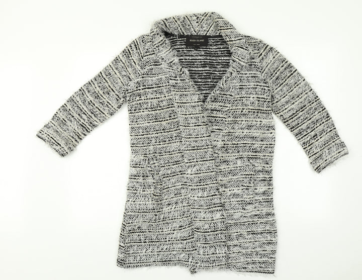 River Island Womens Multicoloured Striped  Cardigan Jumper Size 8