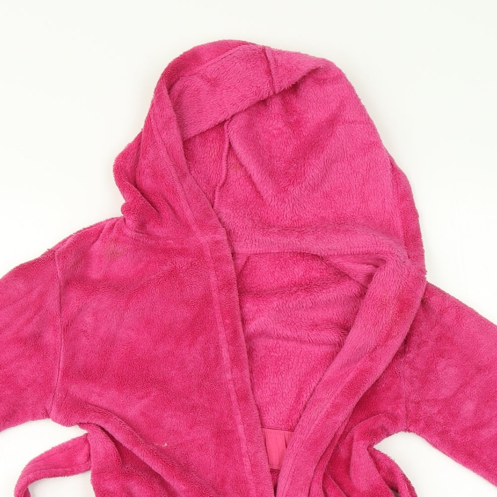 George Girls Pink Solid   Robe Size 3-4 Years