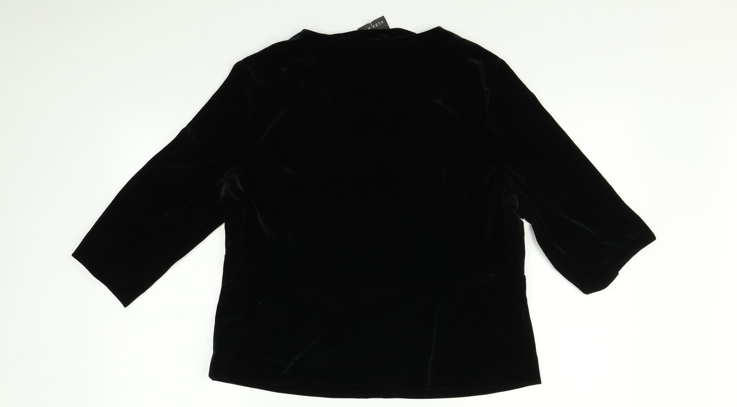 Alex  co Womens Black    T-Shirt Size 18