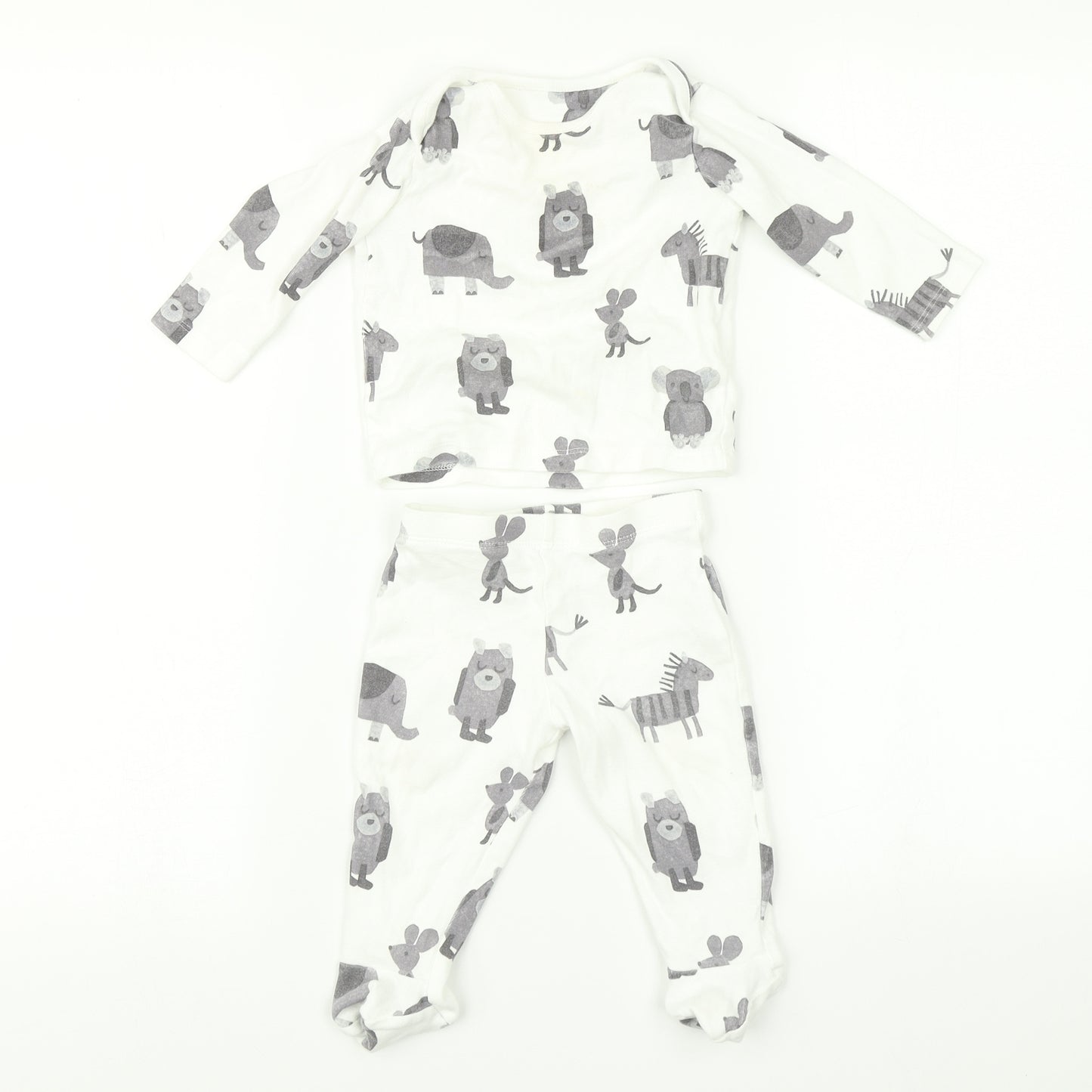 Marks and Spencer  Multicoloured Animal Print   Outfit/Set Size 6-9 Months