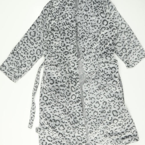 Nightwear Womens Grey Animal Print   Robe Size 14