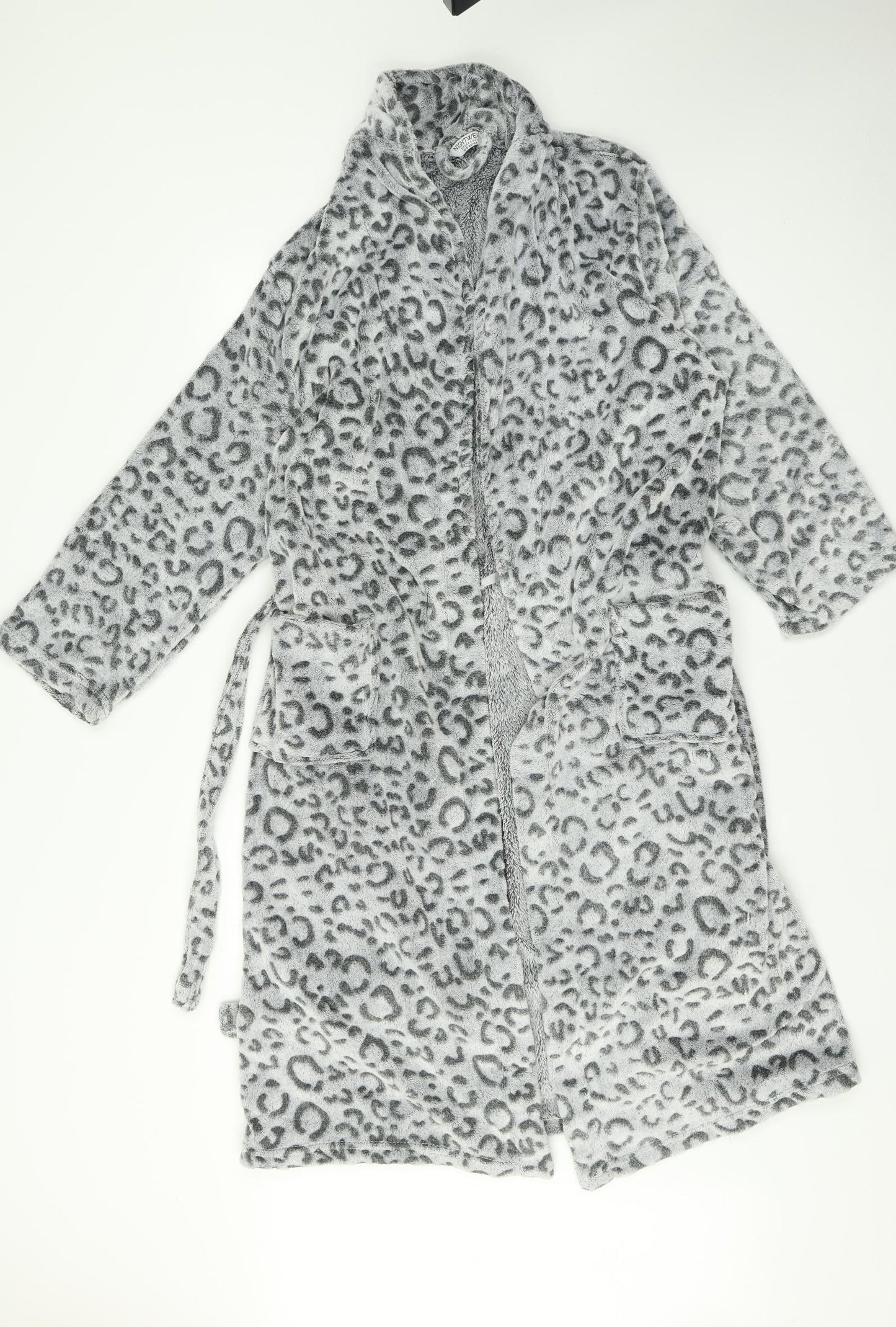 Nightwear Womens Grey Animal Print   Robe Size 14
