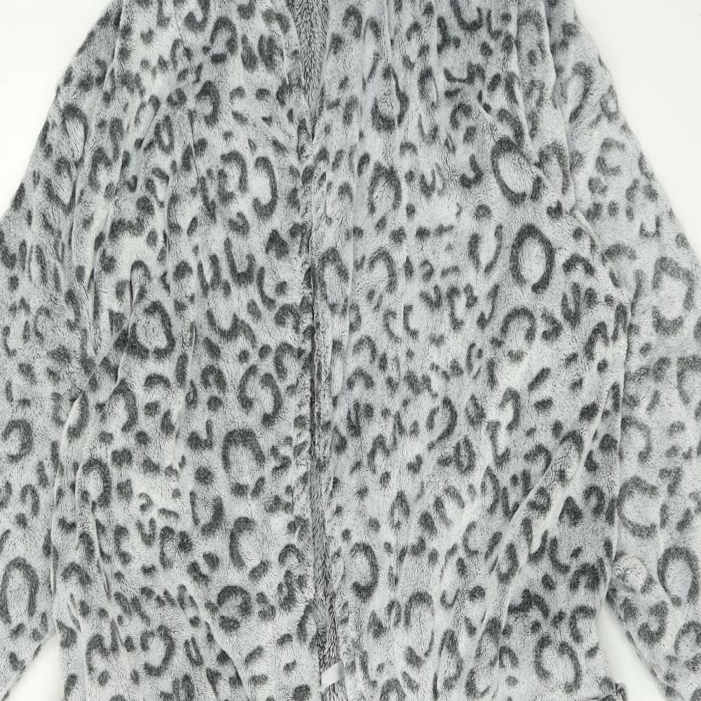 Nightwear Womens Grey Animal Print   Robe Size 14