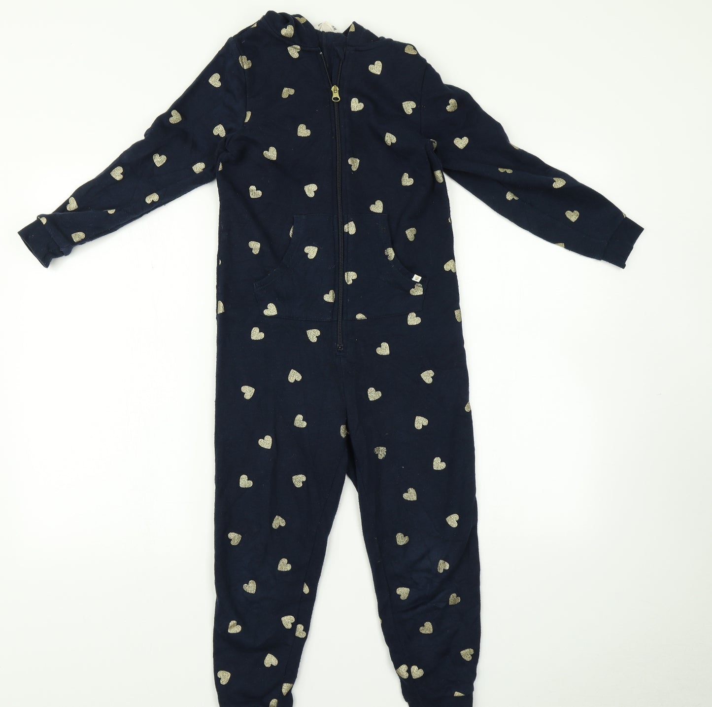 H&M Girls Blue    One Piece Size 8-9 Years  - heart print