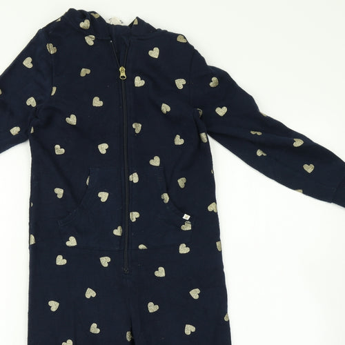 H&M Girls Blue    One Piece Size 8-9 Years  - heart print