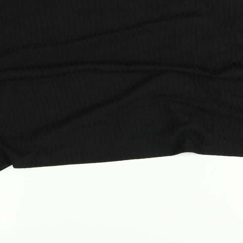 SheIn Womens Black   Basic T-Shirt Size L  - pearls on front