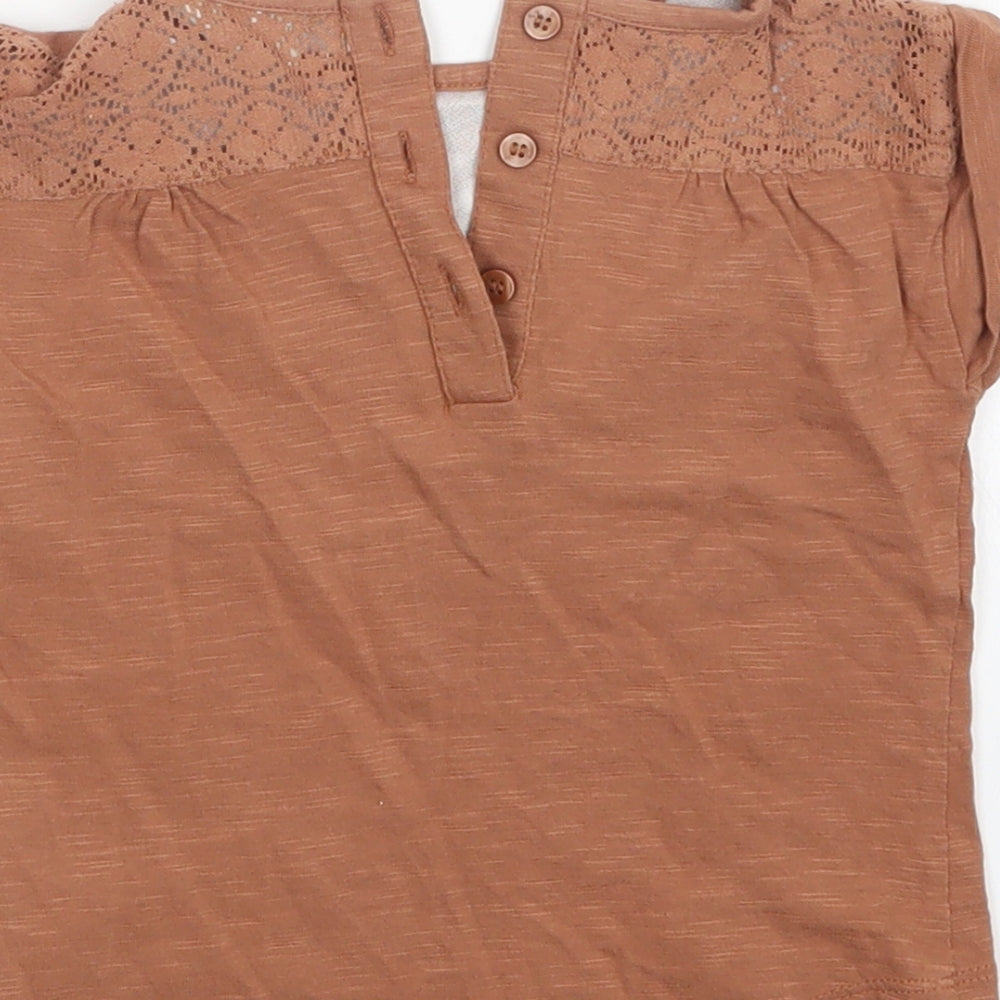 NEXT Girls Brown   Basic T-Shirt Size 6-9 Months