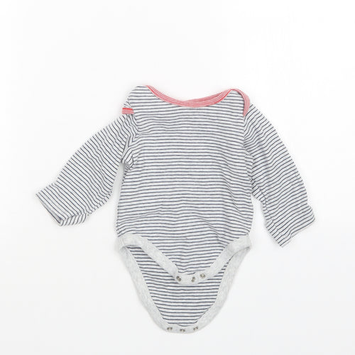 Marks and Spencer Boys Grey Striped  Babygrow One-Piece Size 3-6 Months
