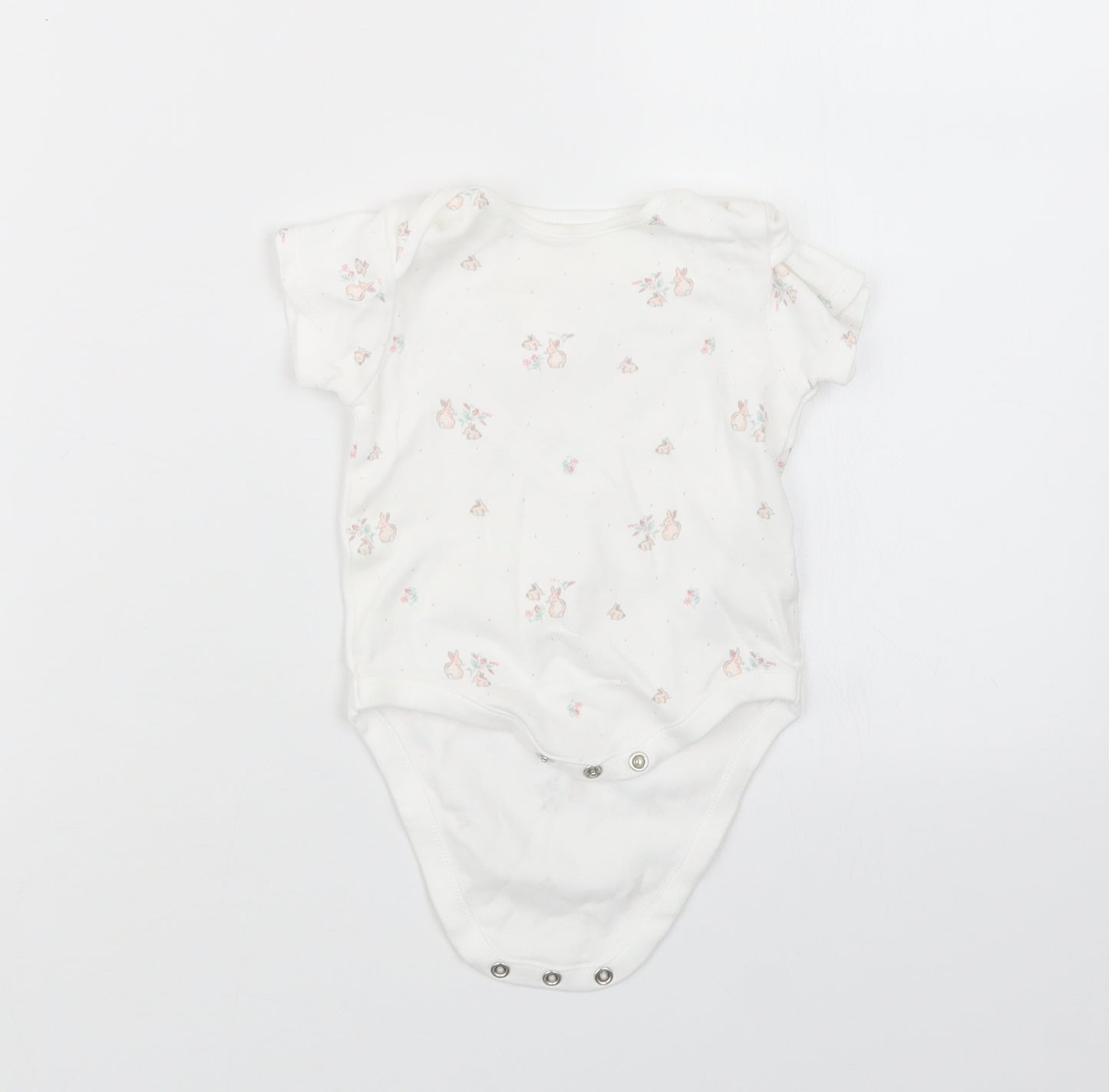 NEXT Girls White Geometric  Babygrow One-Piece Size 3-6 Months