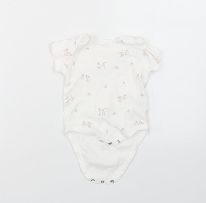 NEXT Girls White Geometric  Babygrow One-Piece Size 3-6 Months