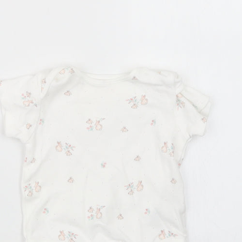 NEXT Girls White Geometric  Babygrow One-Piece Size 3-6 Months