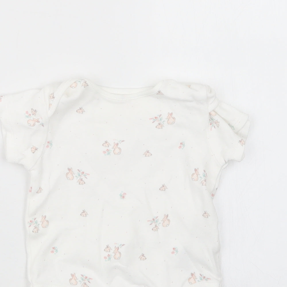 NEXT Girls White Geometric  Babygrow One-Piece Size 3-6 Months