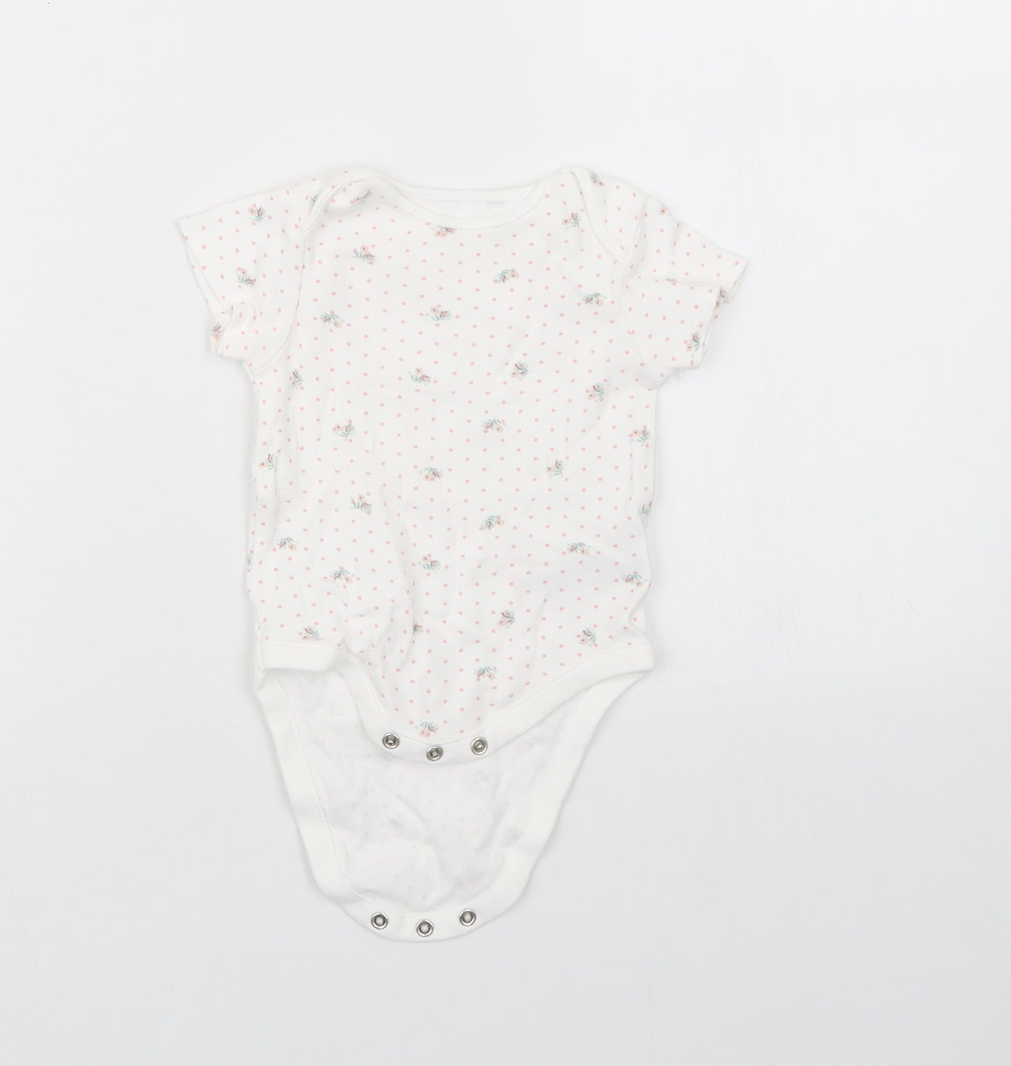 NEXT Girls White Geometric  Babygrow One-Piece Size 3-6 Months