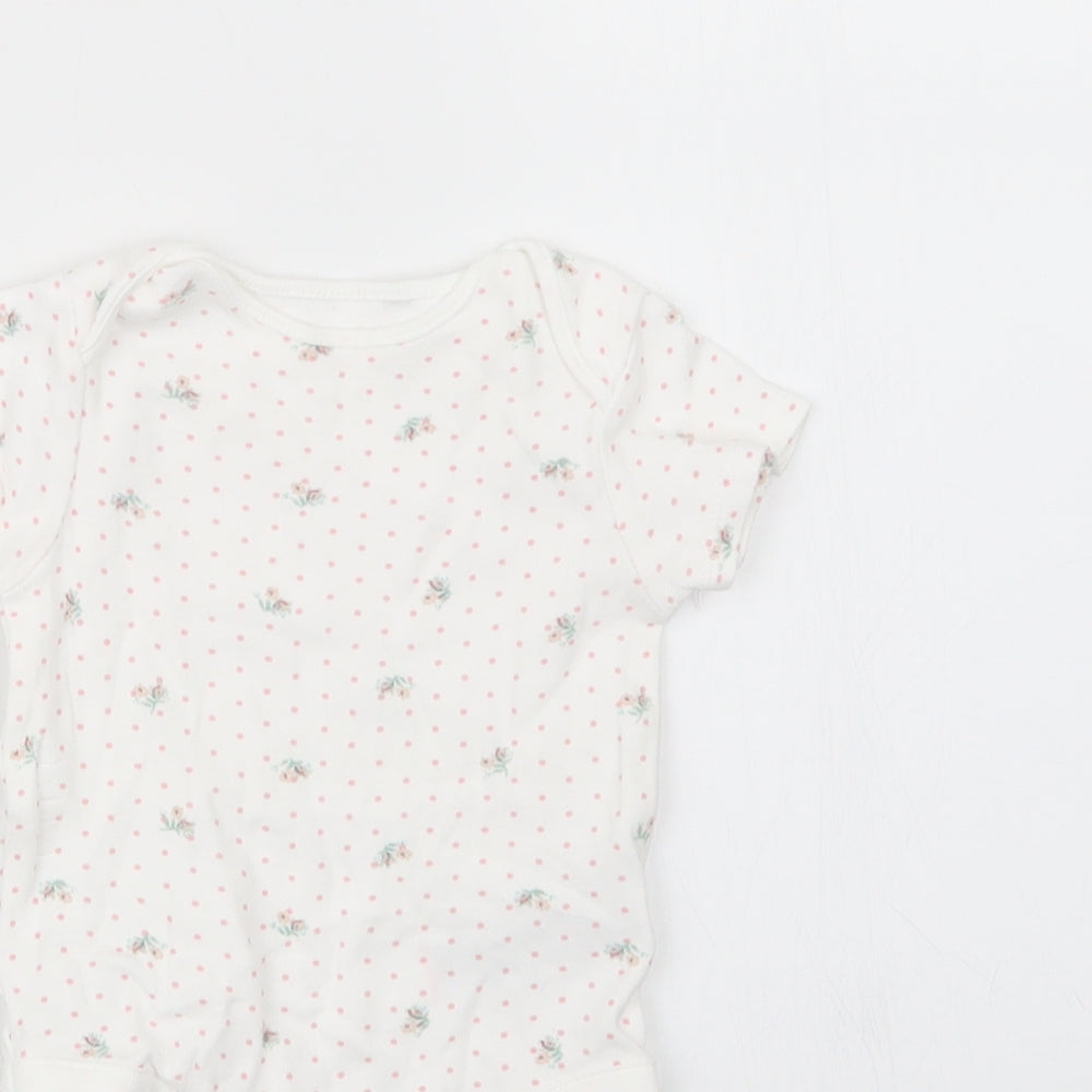 NEXT Girls White Geometric  Babygrow One-Piece Size 3-6 Months