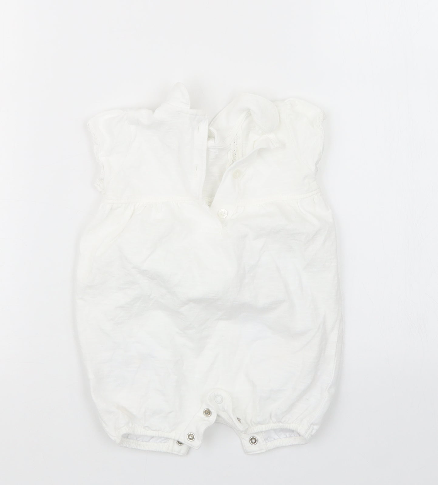 NEXT Girls White   Coverall Outfit/Set Size 3-6 Months