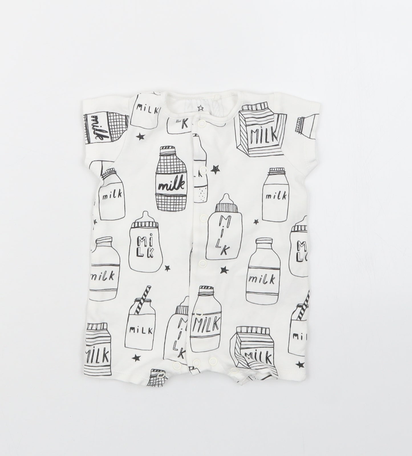 NEXT Baby White Geometric  Coverall Outfit/Set Size 0-3 Months