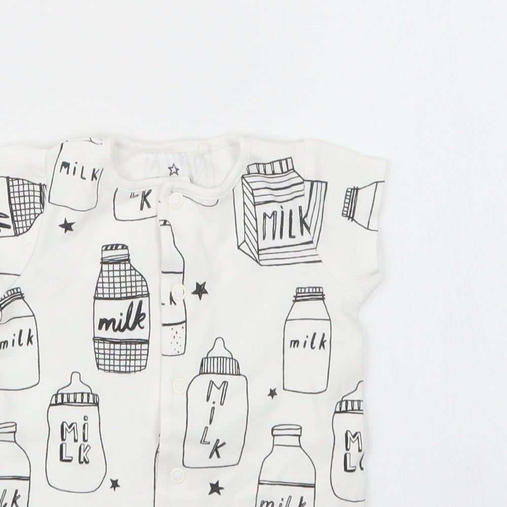 NEXT Baby White Geometric  Coverall Outfit/Set Size 0-3 Months