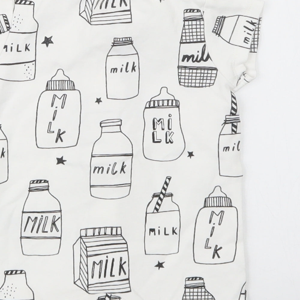 NEXT Baby White Geometric  Coverall Outfit/Set Size 0-3 Months