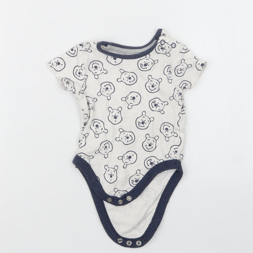George Boys Blue Geometric  Babygrow One-Piece Size 3-6 Months  - Winnie the Pooh