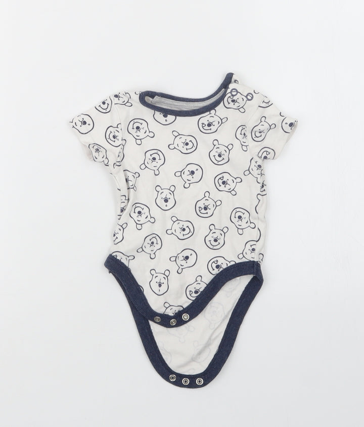 George Boys Blue Geometric Babygrow One-Piece Size 3-6 Months - Winnie the Pooh