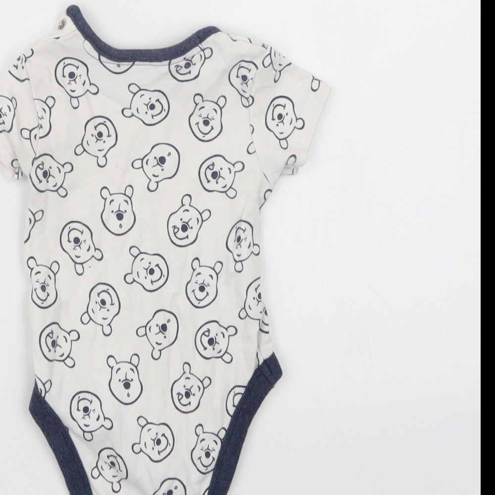 George Boys Blue Geometric  Babygrow One-Piece Size 3-6 Months  - Winnie the Pooh