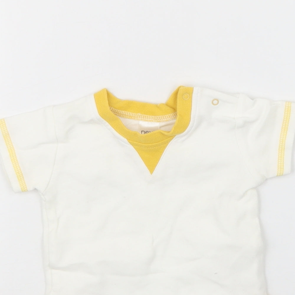 NEXT Boys White   Babygrow One-Piece Size 0-3 Months