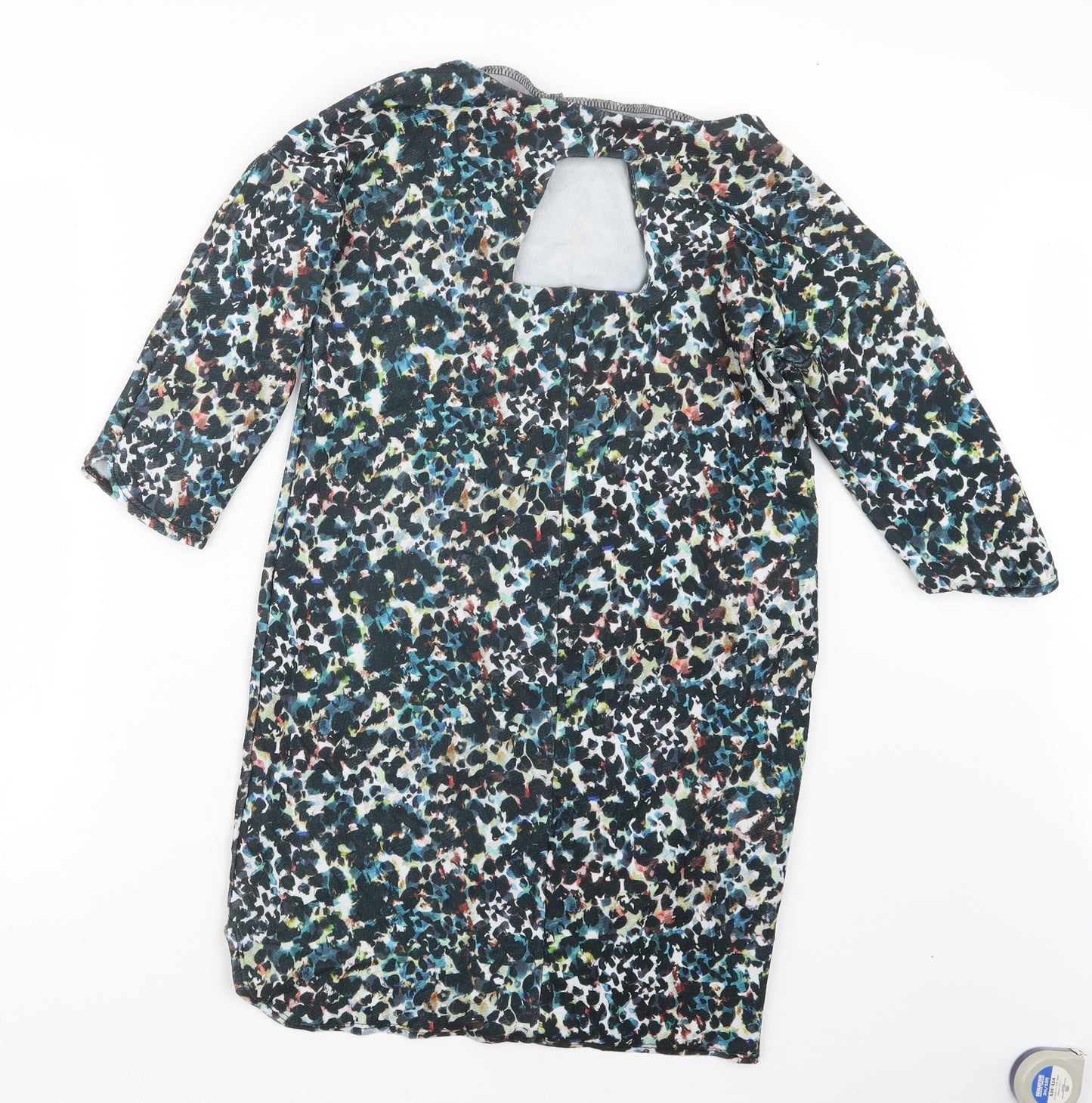 Warehouse Womens Black Geometric  Basic Blouse Size 10