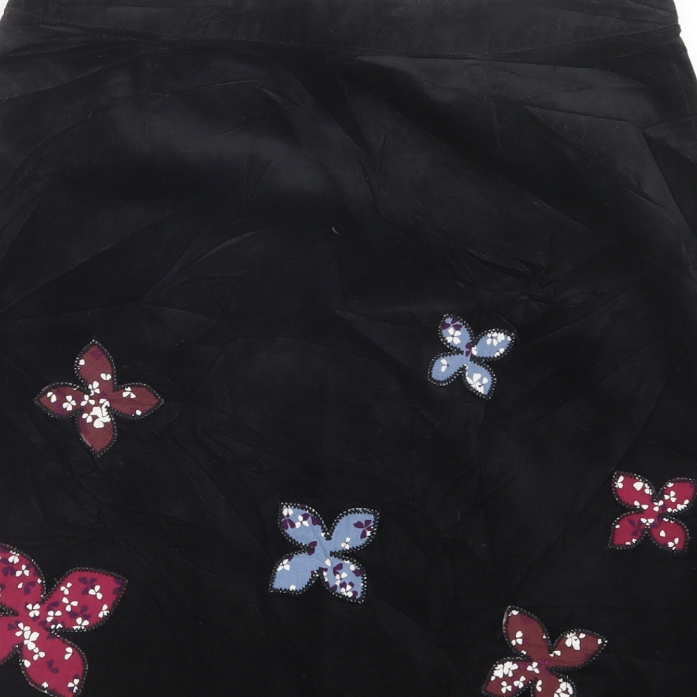 Laura Ashley Womens Black   A-Line Skirt Size 12