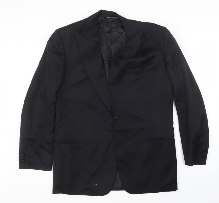 M.V, Mens Black Jacket Suit Jacket Size 40