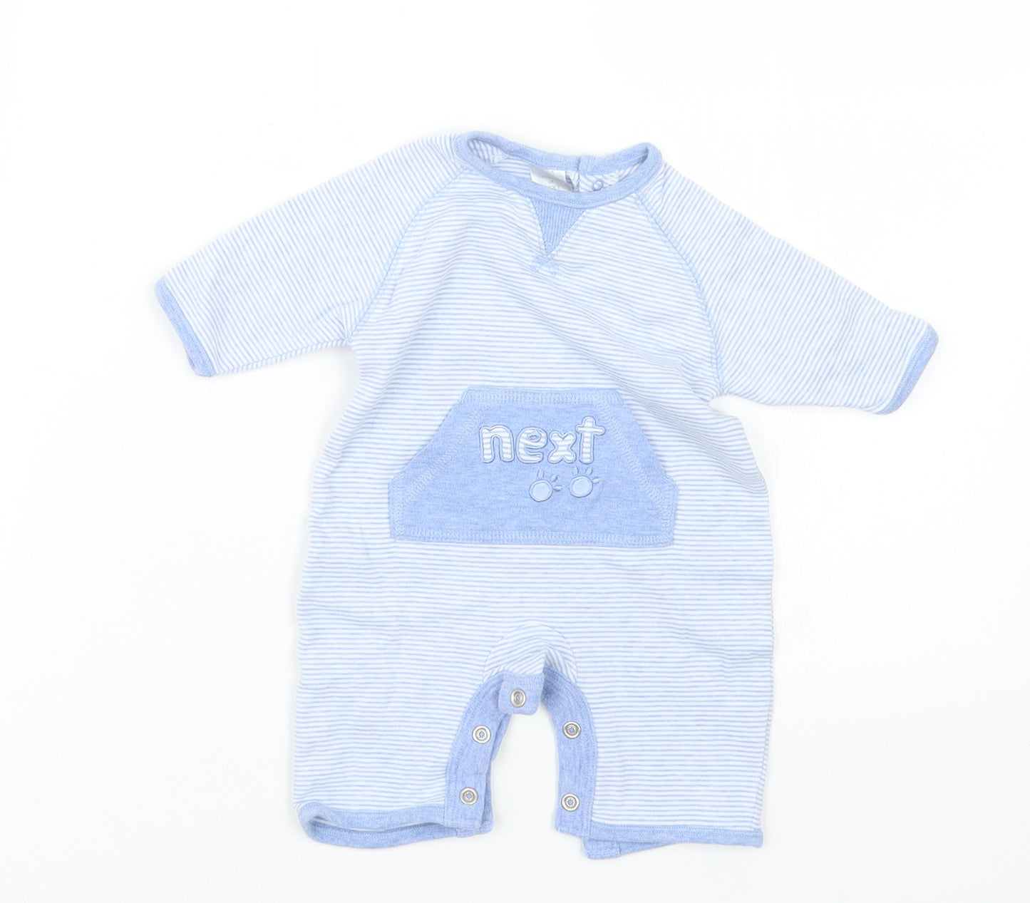 NEXT Boys Blue Striped  Coverall Outfit/Set Size Newborn