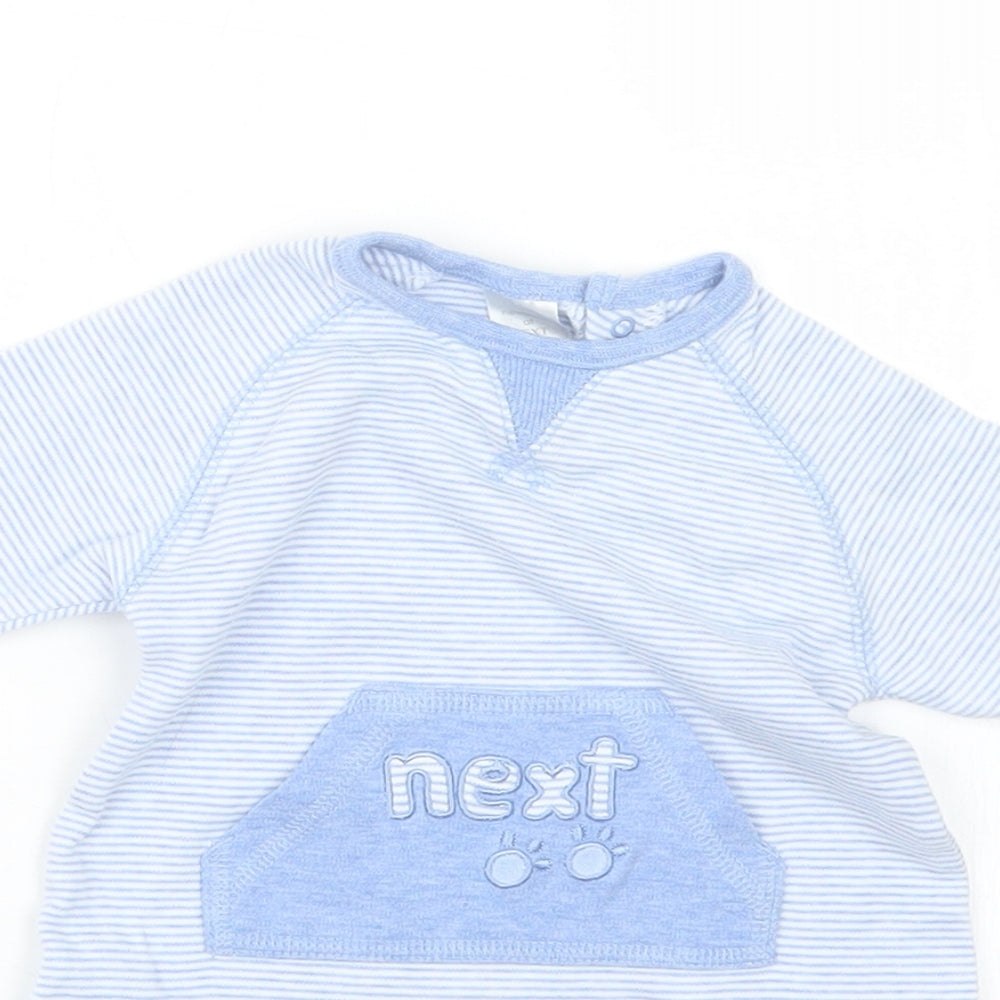 NEXT Boys Blue Striped  Coverall Outfit/Set Size Newborn