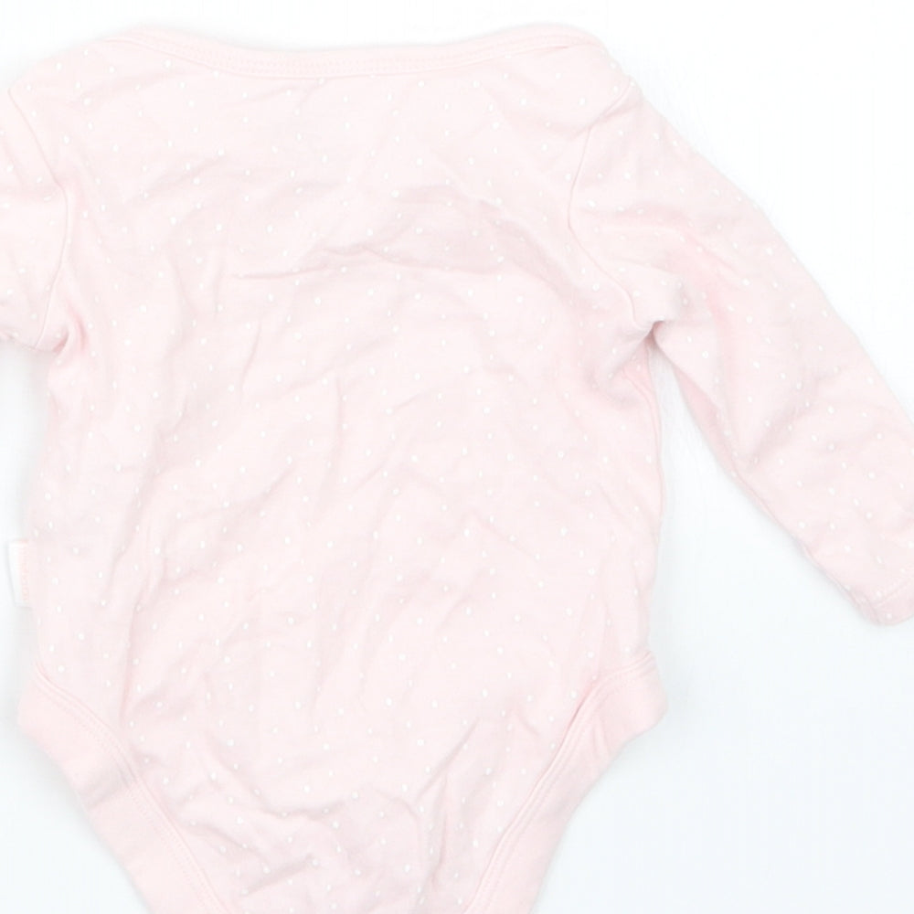 F&F Girls Pink Polka Dot  Babygrow One-Piece Size 0-3 Months