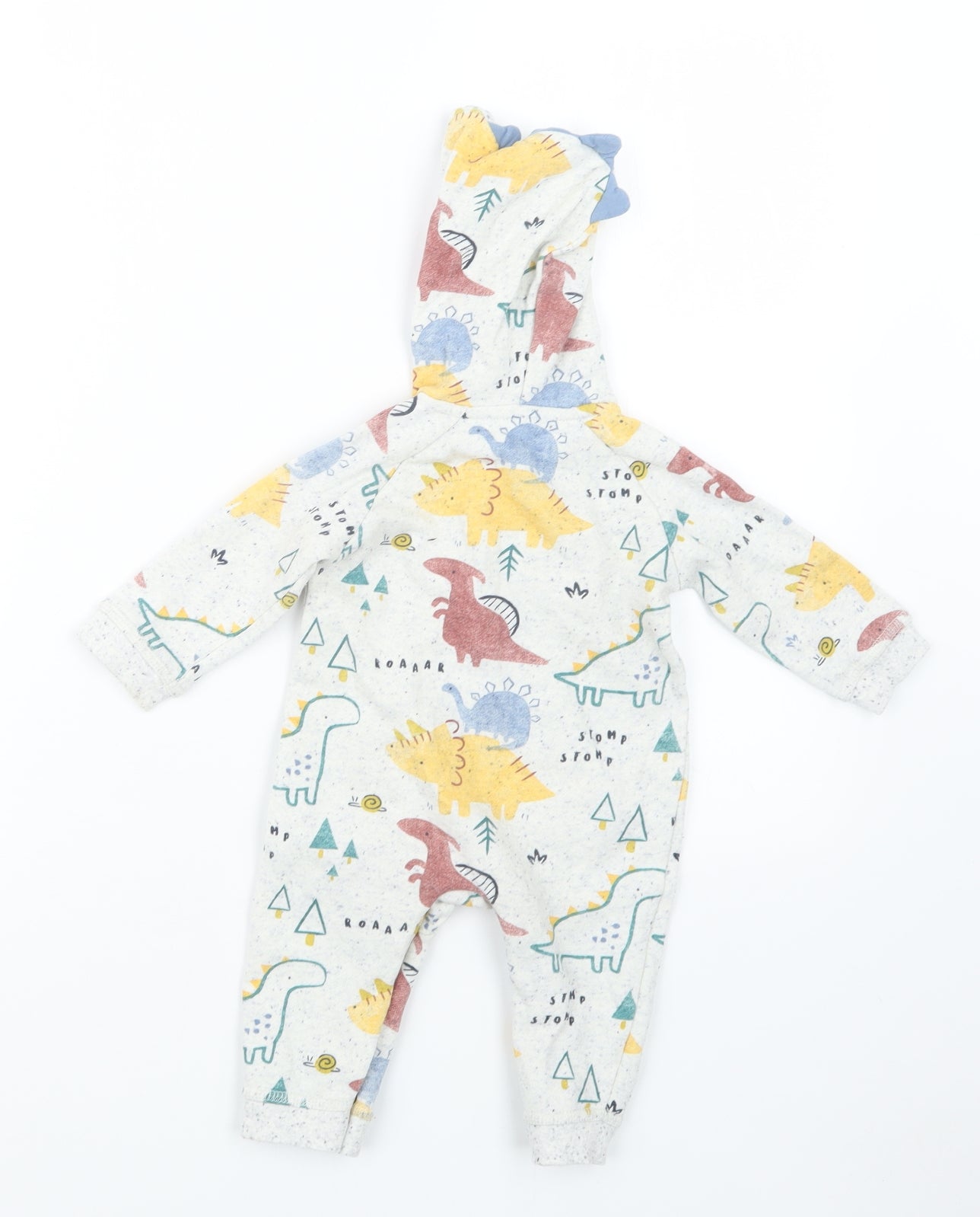 George Boys Grey Geometric  Coverall Outfit/Set Size 6-9 Months