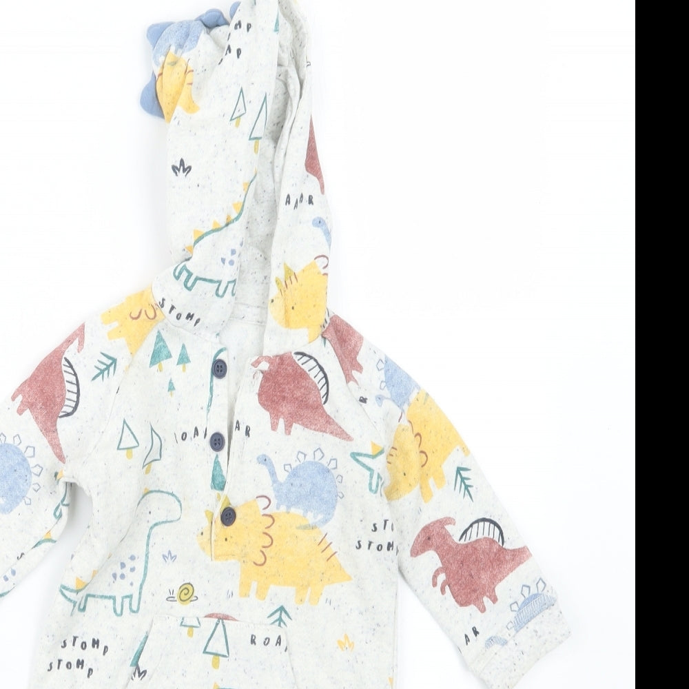 George Boys Grey Geometric  Coverall Outfit/Set Size 6-9 Months