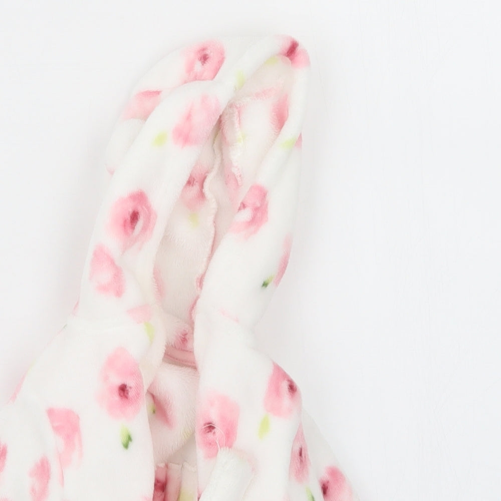 George Girls Pink Floral  Babydoll Robe Size 0-3 Months