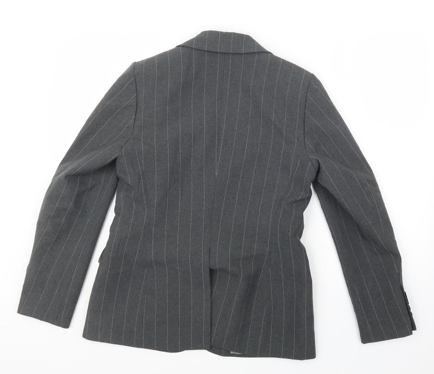 Marks and Spencer Womens Grey Striped  Jacket Blazer Size 10