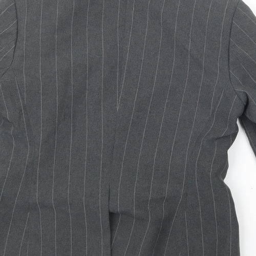 Marks and Spencer Womens Grey Striped  Jacket Blazer Size 10