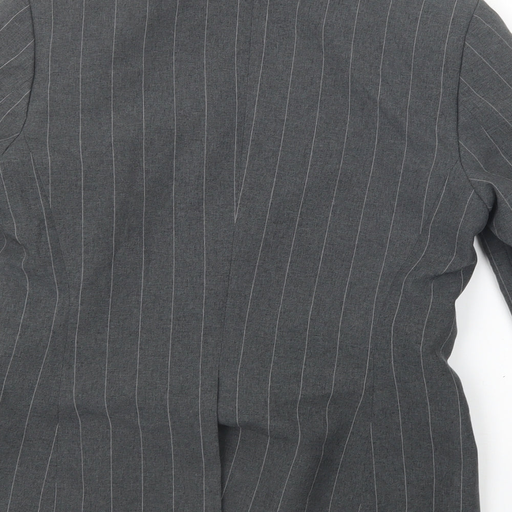 Marks and Spencer Womens Grey Striped  Jacket Blazer Size 10