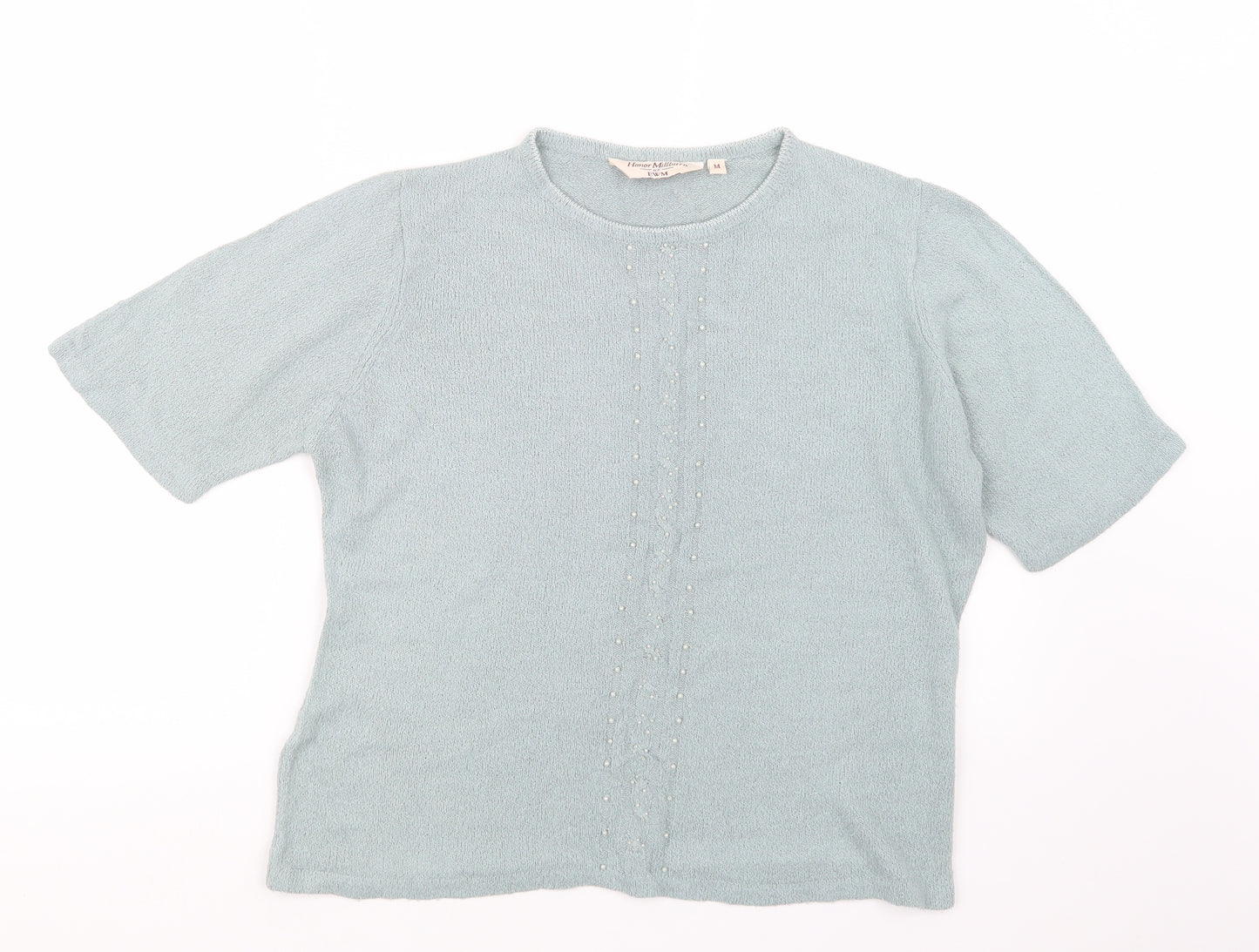 EWM Womens Green  Knit Pullover Jumper Size M
