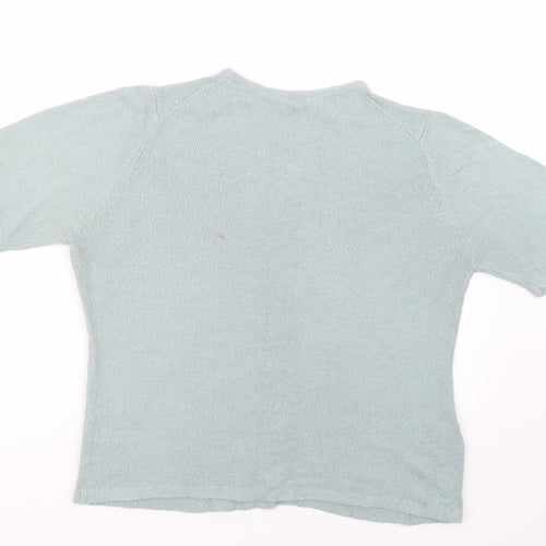 EWM Womens Green  Knit Pullover Jumper Size M