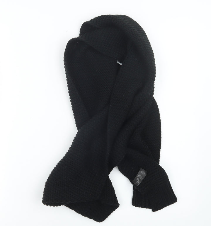 Cedar Wood State Mens Black Knit Scarf One Size