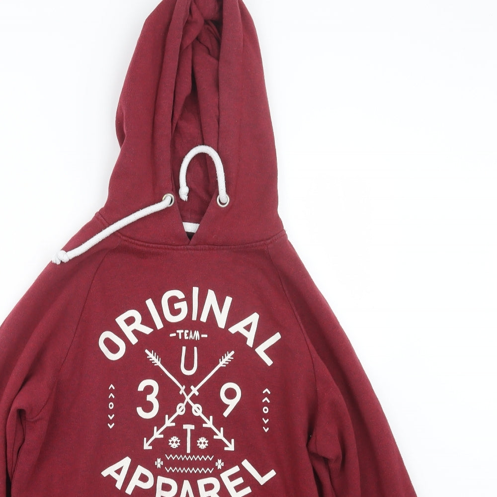 Cedar Wood State Mens Red   Pullover Hoodie Size S