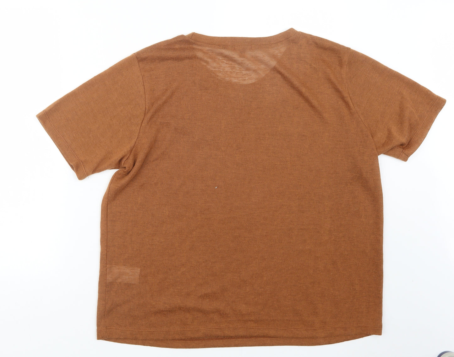 Intuition Womens Brown   Basic T-Shirt Size 16