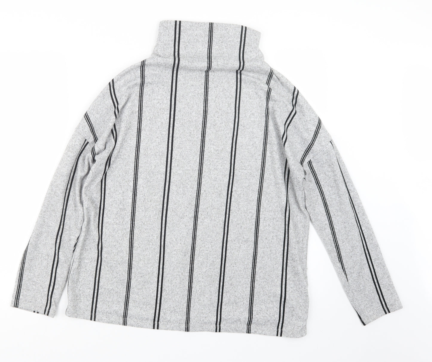 F&F Womens Grey Striped  Pullover Jumper Size 8