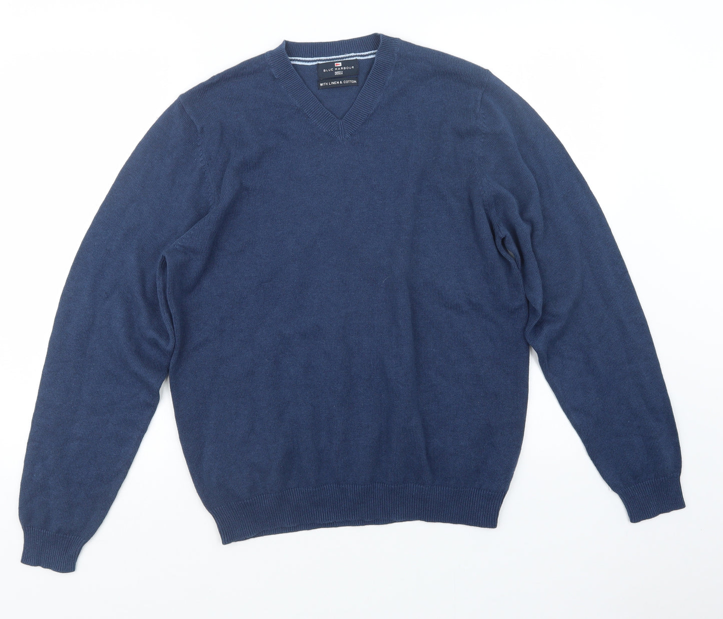 Blue Harbour Mens Blue  Knit Pullover Jumper Size M